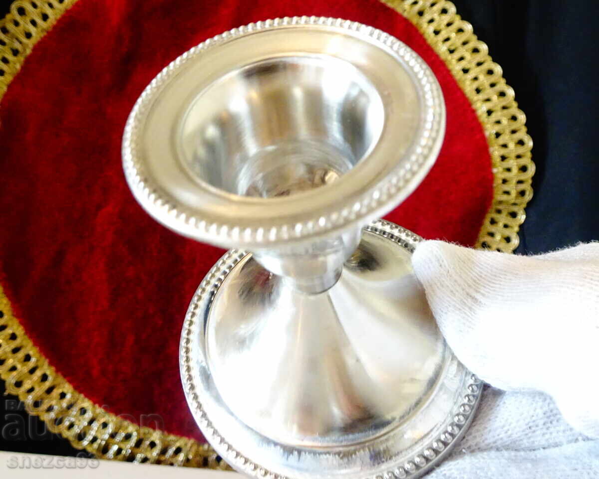 Licitație Stoĭka za sveshti srebŭrna 7 sm., perlen relef