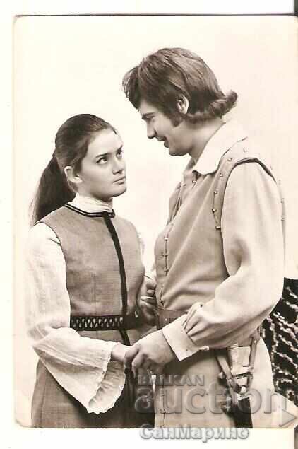 Postcard Bulgaria Stefan Danailov Film "The Prince"