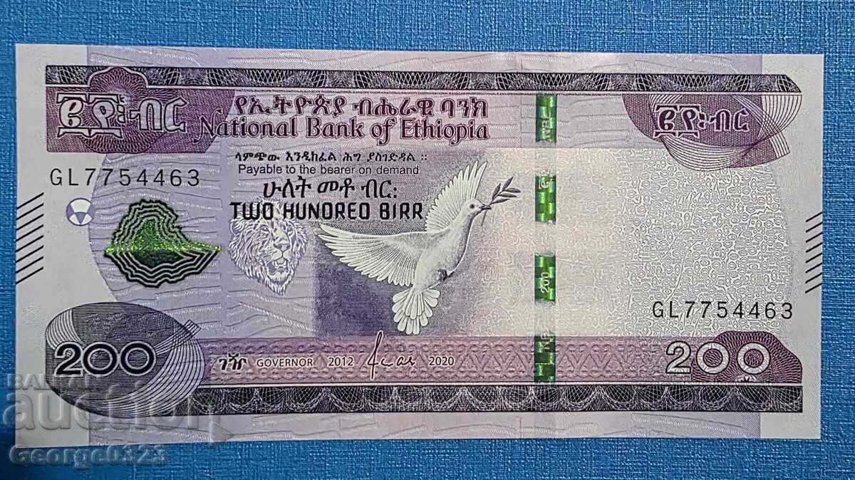 Ethiopia 2012 2020 200 Birr UNC New