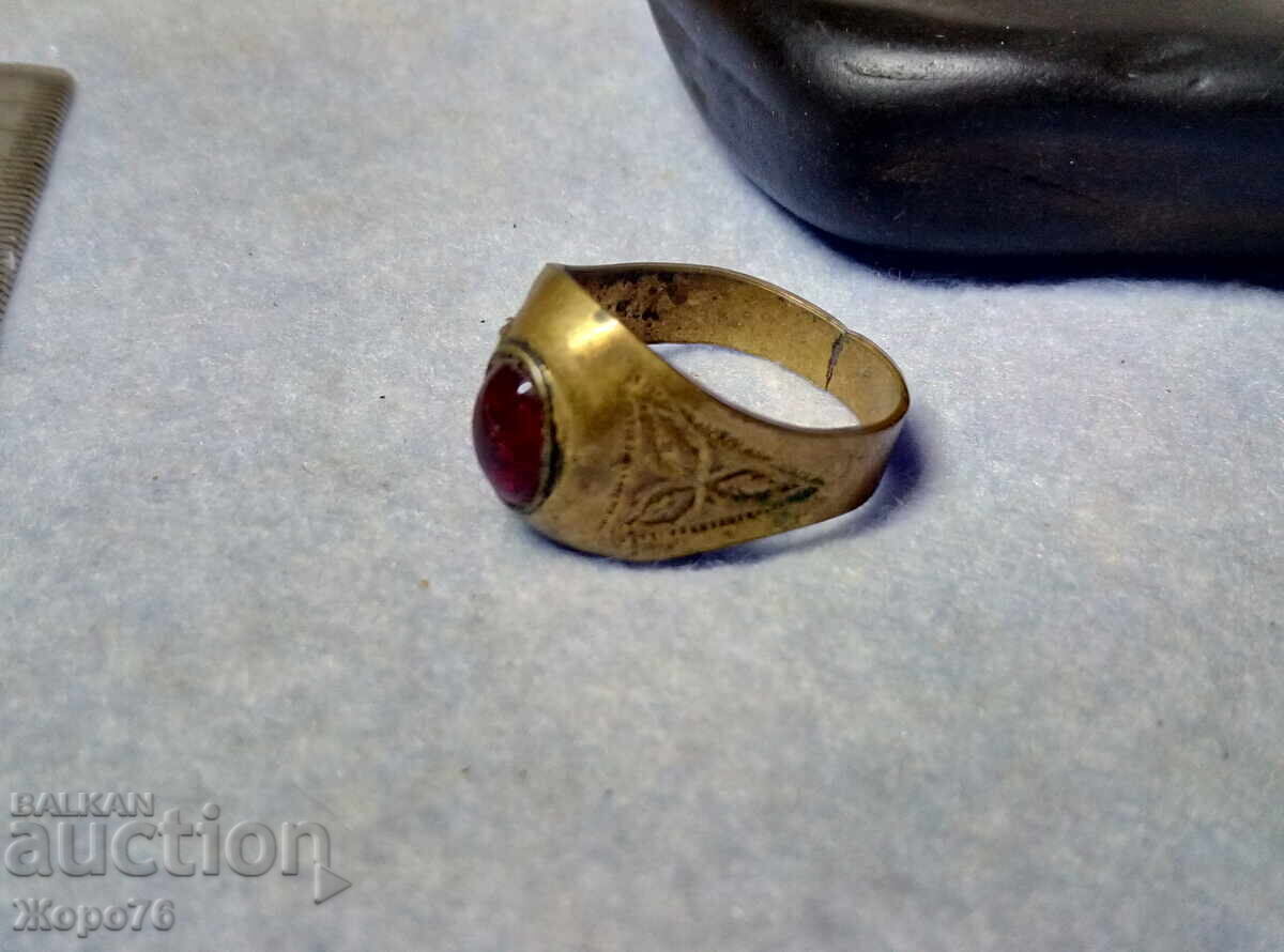 Αρχαίο ΜΠΡΟΥΝΤΖΙΝΟ Δαχτυλίδι Κλασικό ΡΕΤΡΟ Μοντέλο - 5