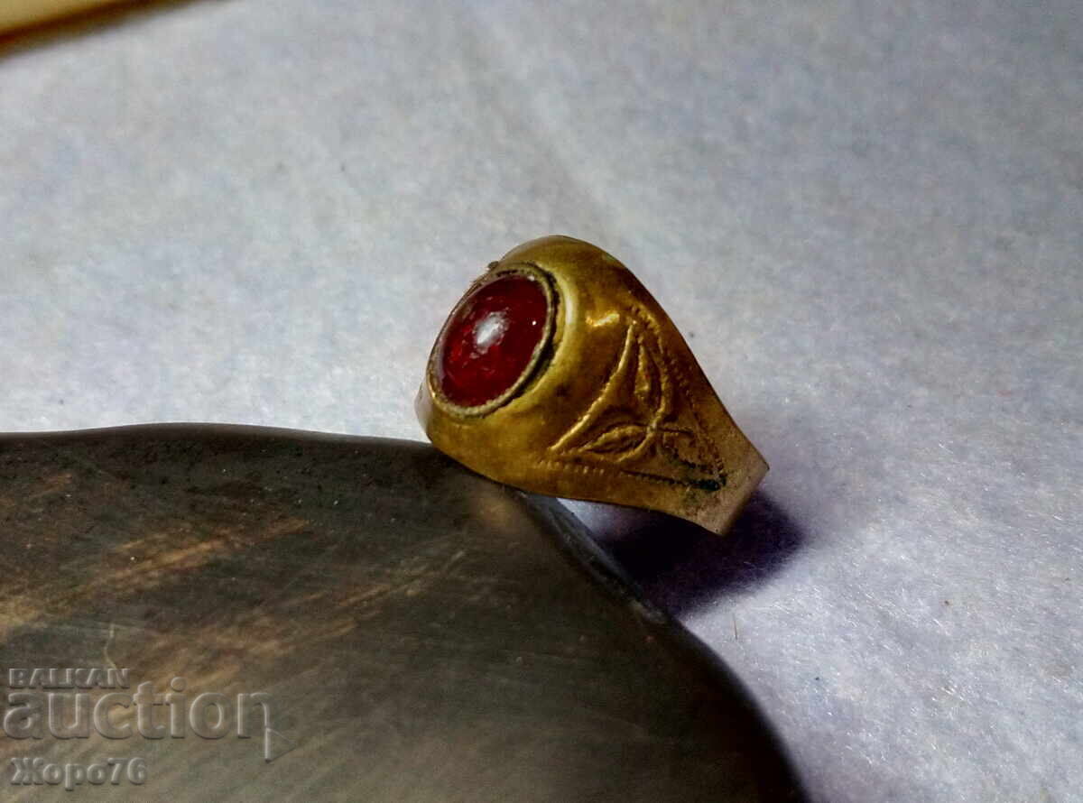 Αρχαίο ΜΠΡΟΥΝΤΖΙΝΟ Δαχτυλίδι Κλασικό ΡΕΤΡΟ Μοντέλο