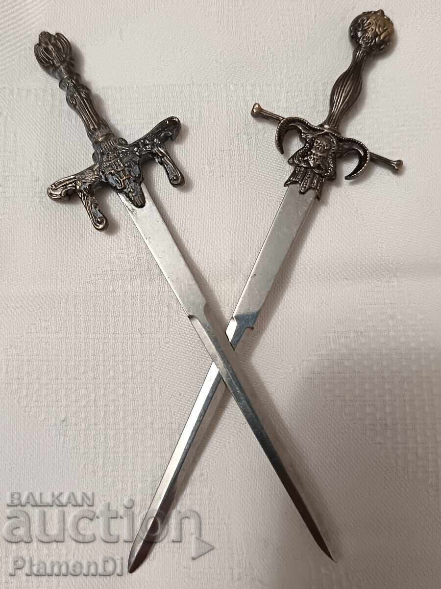 Παράδοση Συλλεκτικά μινιατούρα σπαθιά Μαχαίρια γραμμάτων στυλ Toledo