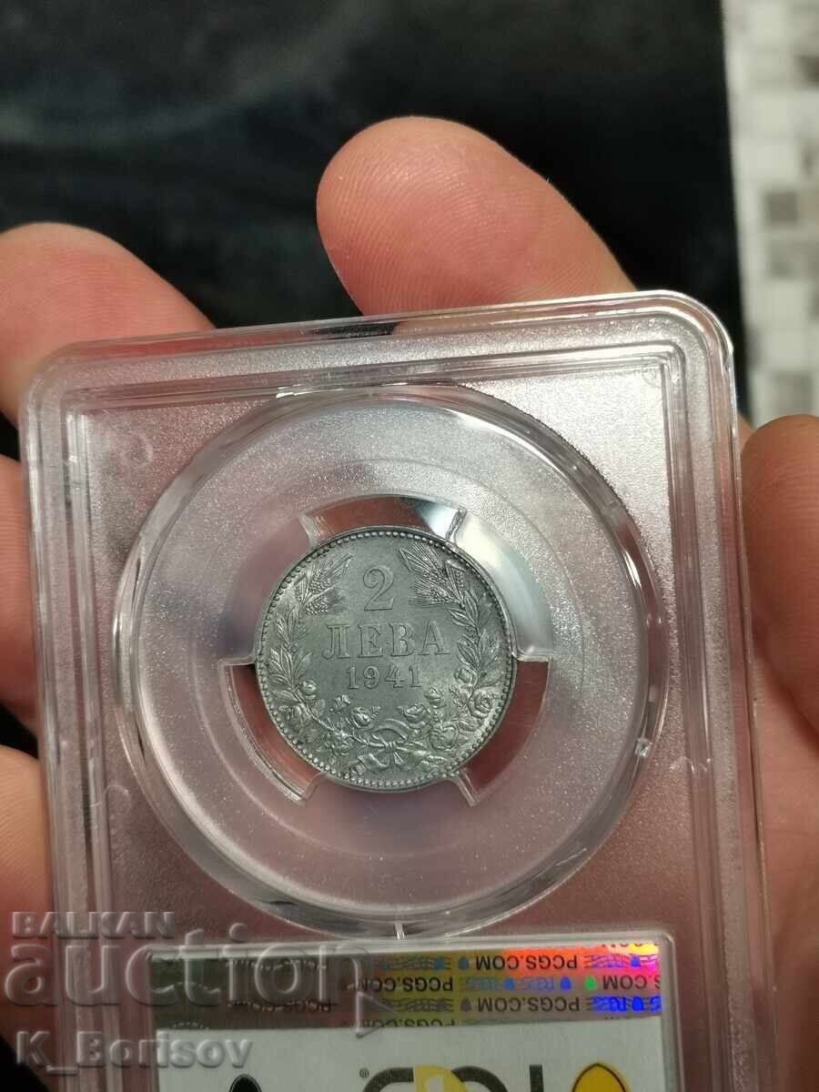 Livrarea 2 leva 1941 MS64 PCGS