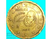 20 λεπτά του ευρώ 1999 Ισπανία ορείχαλκος σπάνιο έτος