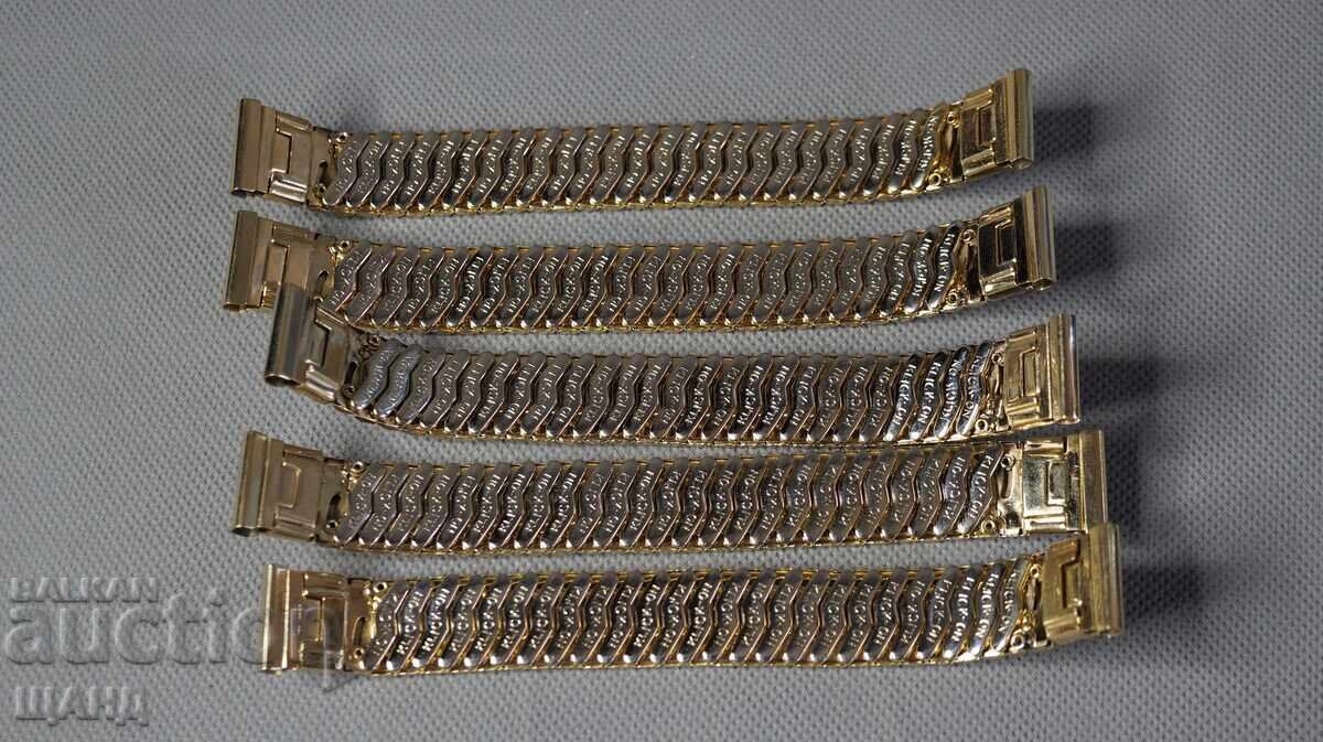 Licitație 5 Ceas de mână pentru bărbați cu lanț placat cu aur vechi 18 mm