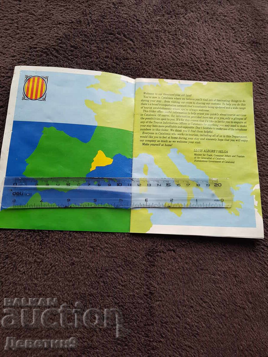 Licitație Catalonia - Broșură publicitară în limba engleză, 1989