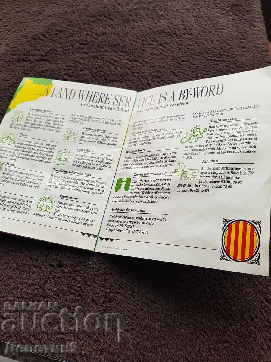 Livrarea Catalonia - Broșură publicitară în limba engleză, 1989