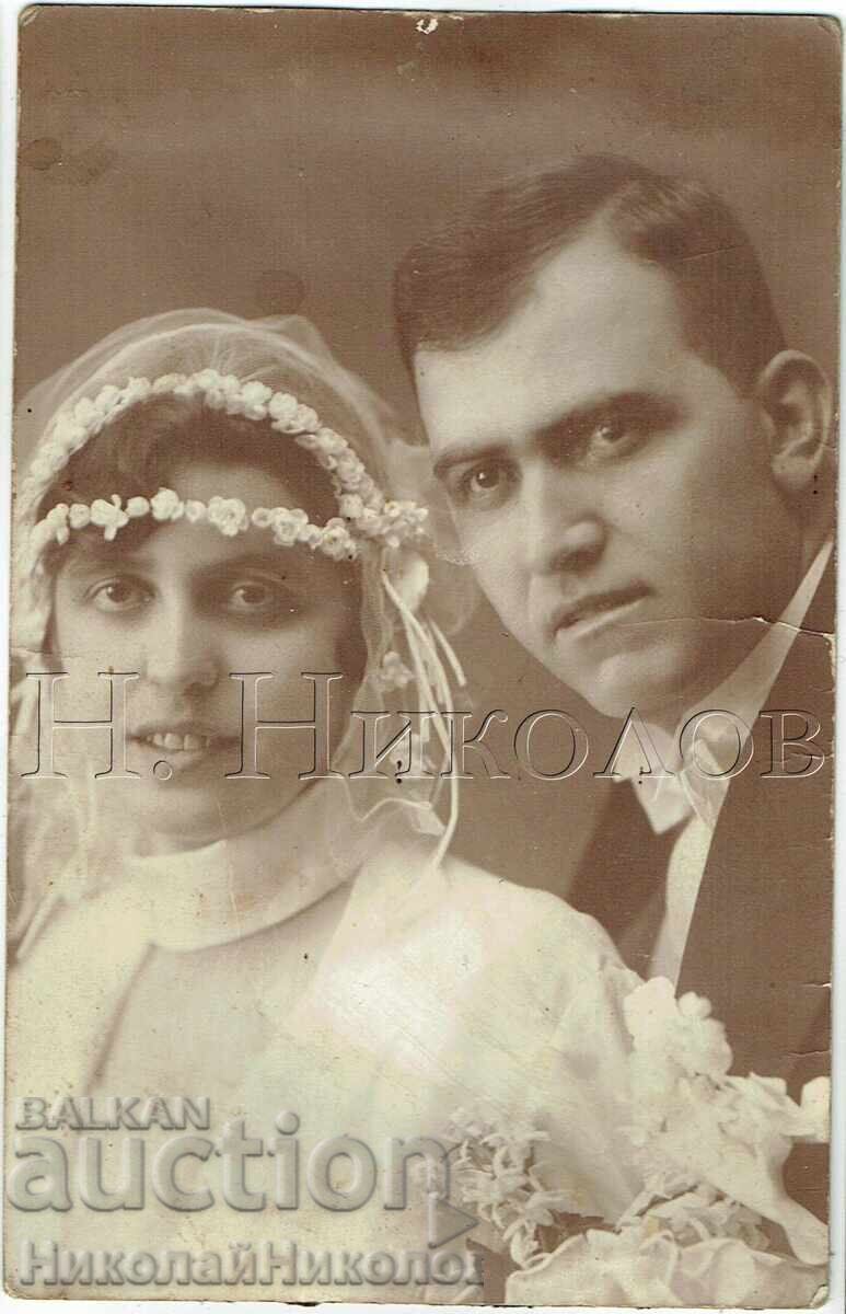 СТАРА СНИМКА ГАБРОВО ПЛОВДИВ БРАЧНА ДВОЙКА Ж468