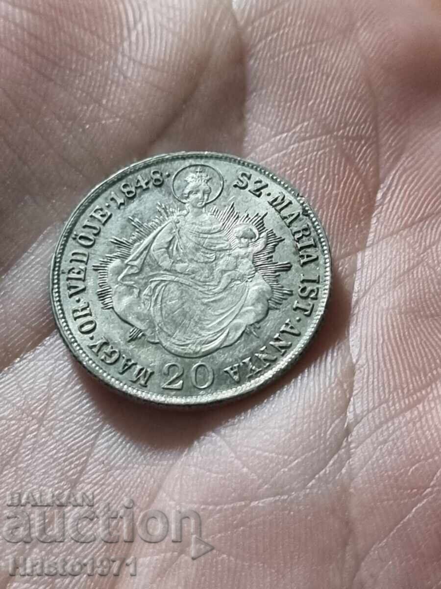 20 kreuzer 1848 Hungary