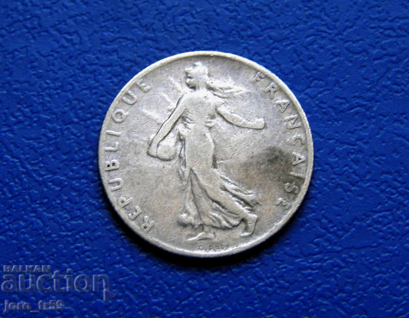 Franța 50 centimes / 50 centimes / 1909 - argint cu preț € 3.00 | 5.87 BGN