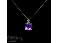 COLIER MAGIC DE ARGINT CU AMETIST NATURAL DIN URUGUAY