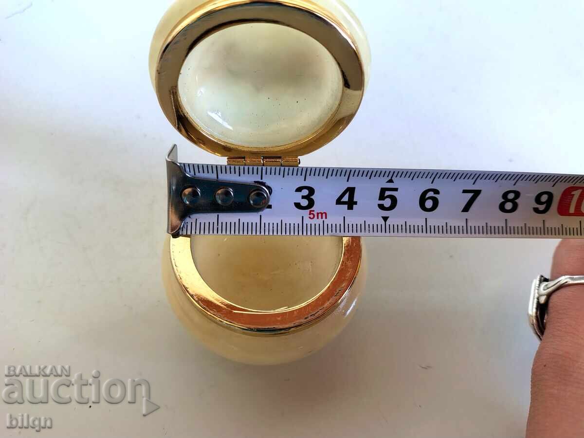 Прекрасна Италианска Кутийка От Алабастър - 6 Прекрасна Италианска Кутийка От Алабастър - 6