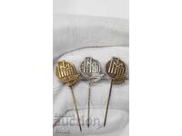 3 bucăți Insigne Regale, Insigne, Târgul Exemplu din Plovdiv