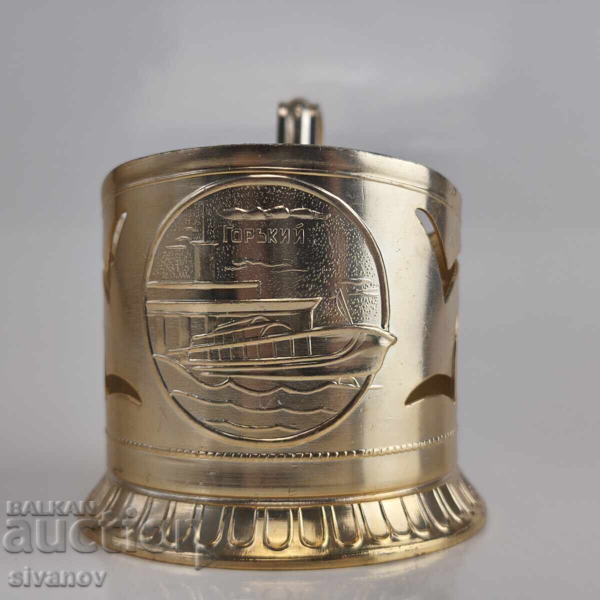 Стар съветски подстакан Горки поставка за чаша #6386 с цена € 4.99 | 9.76 лв.