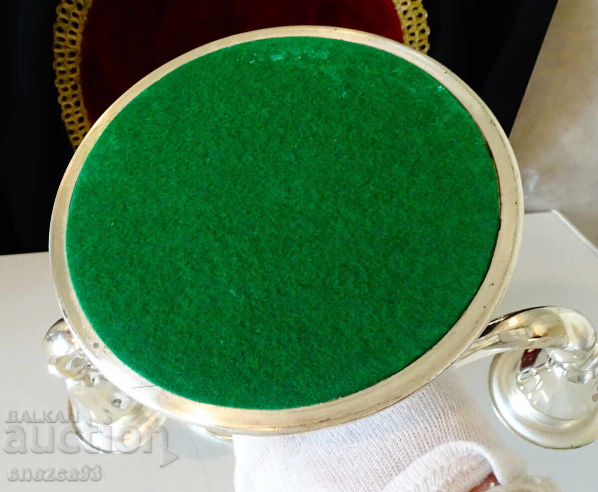 Επιχρυσωμένο τριπλό κηροπήγιο WMF, 800 γρ., Art Nouveau - 6 Επιχρυσωμένο τριπλό κηροπήγιο WMF, 800 γρ., Art Nouveau - 6