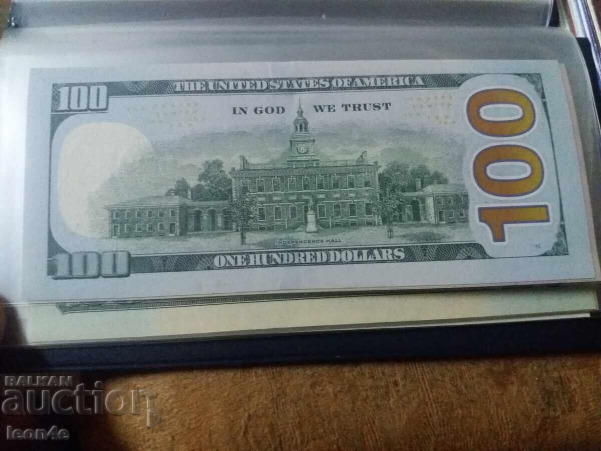 Bancnotă 100 dolari SUA 2009 Stea UNC cu preț € 135.00 | 264.04 BGN