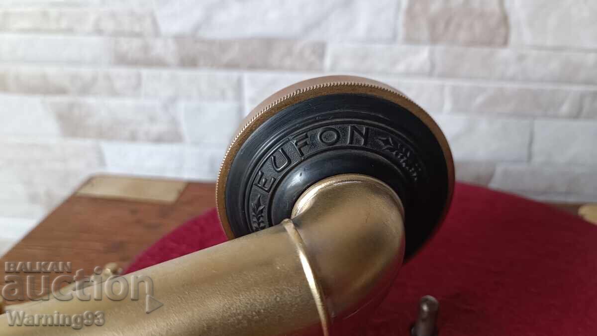 Стар грамофон с манивела - EUFON - 1909г. - Hungary - 5