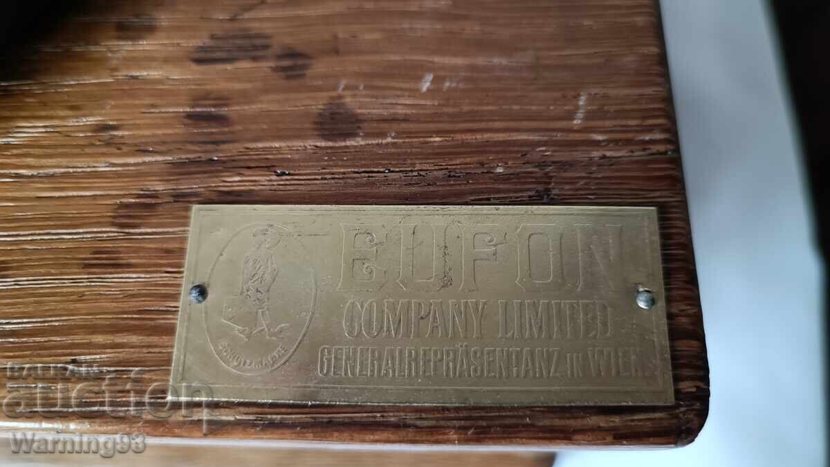Стар грамофон с манивела - EUFON - 1909г. - Hungary - 7