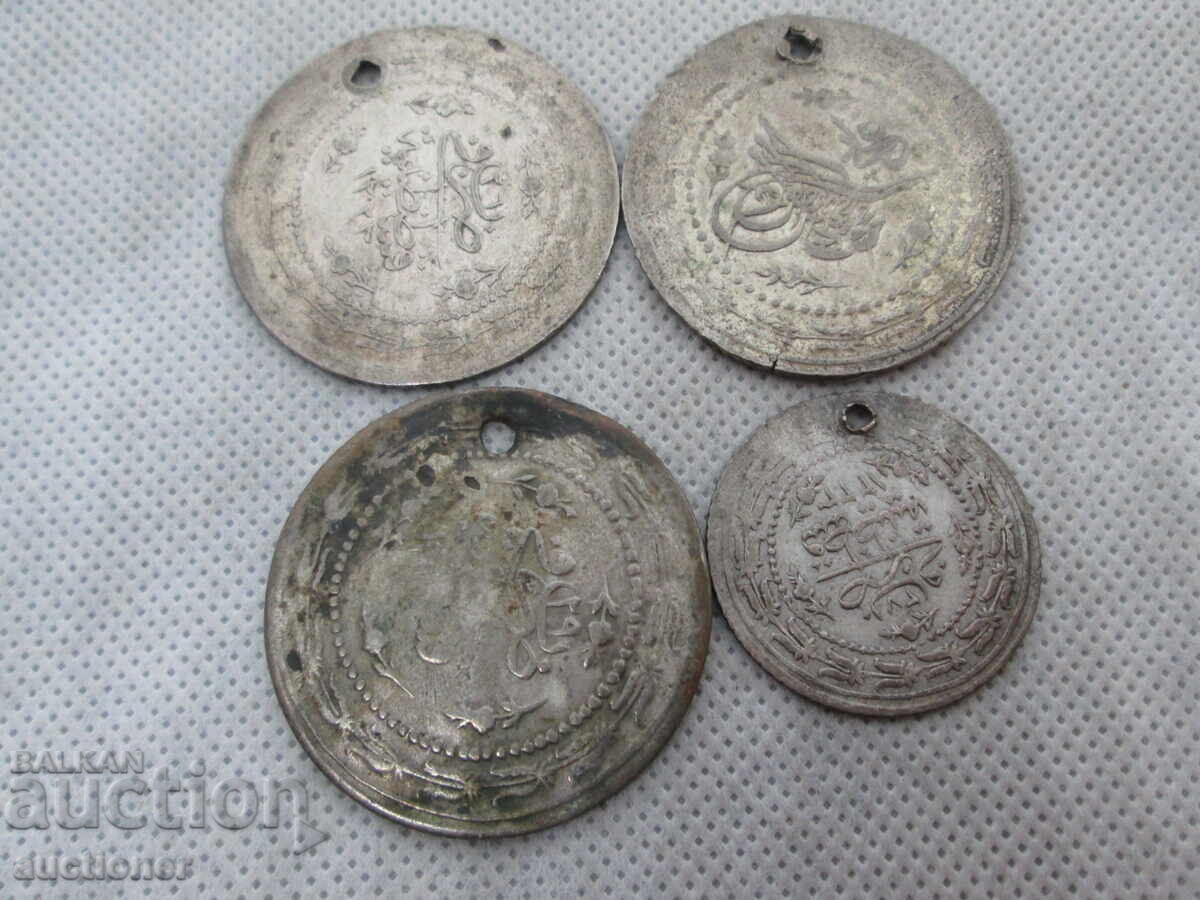 Доставка на 4 БРОЯ СРЕБЪРНИ  ОСМАНСКИ МОНЕТИ