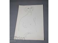 Stara maĭstorska risunka, kartina, tush, erotika, golo tyalo