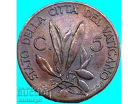 5 centesimi 1933-1934 Vatican Rome Pontiff Pius XI - Rare