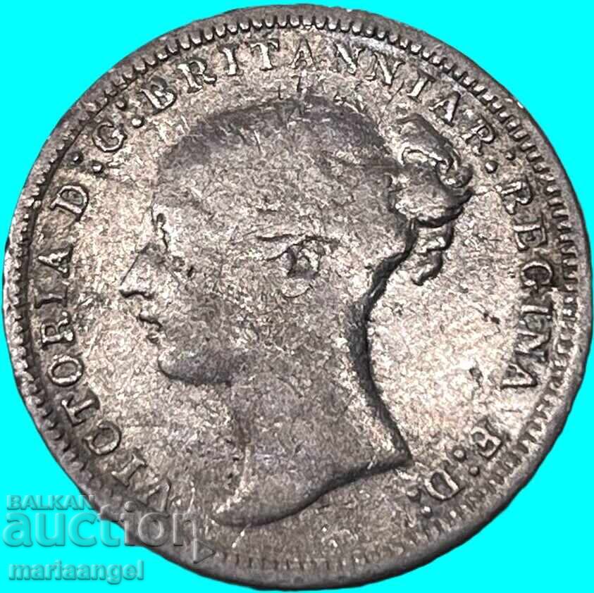 Delivery of 3 Pence 1877 Great Britain Silver Delivery of 3 Pence 1877 Great Britain Silver