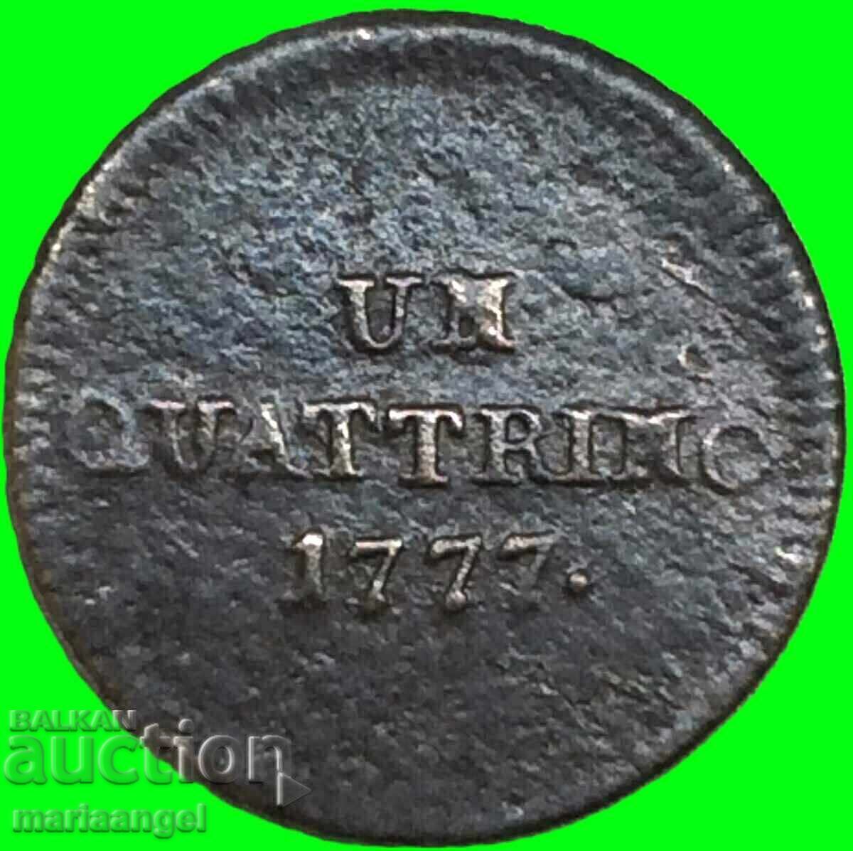 Παράδοση Αυστρία για Ιταλία Κβατρίνο 1777 Μαρία Θηρεσία RARE