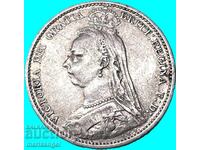 Great Britain 6 Pence 1897 Victoria Silver - Rare