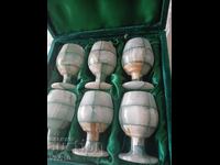 Αντίκα σετ, 6 ποτήρια, όνυχας