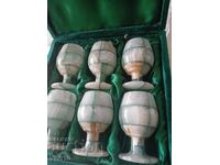 Set vechi, 6 pahare, onix