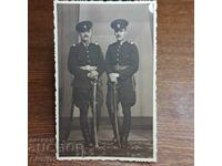 Non-commissioned officers with sabers Kingdom of Bulgaria old photo 1930s