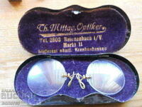 Antique Gold-Plated Pince-nez Glasses "Ch. Mittag. Optiker"