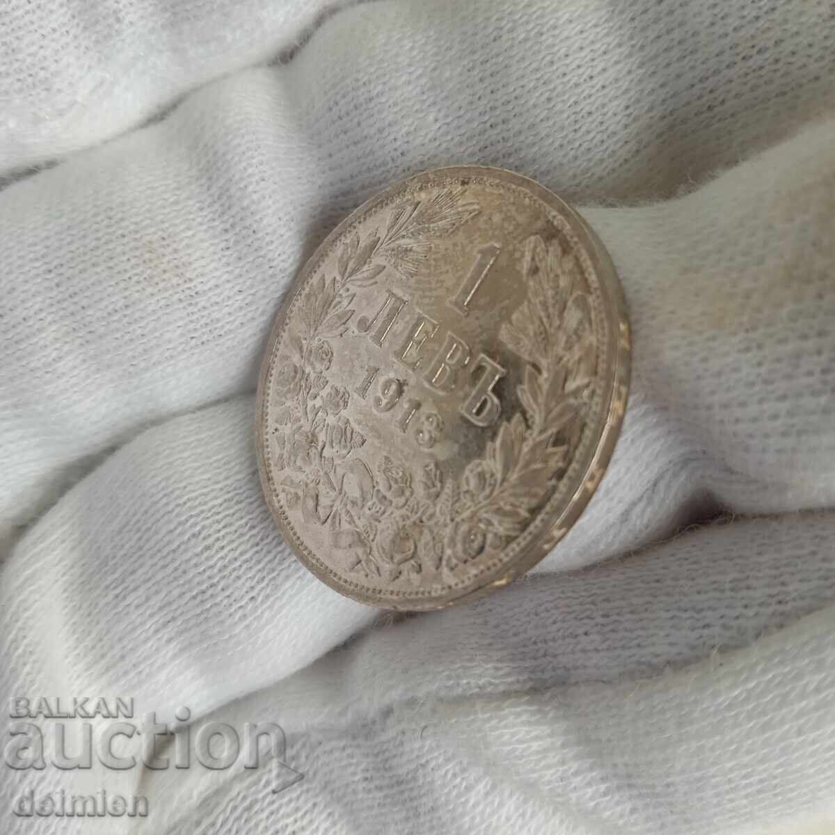 Livrarea 1 Leu 1913, lucios, 1 Leu Bulgaria 1913 pentru colecție