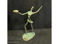 Originală figurină abstractă din bronz