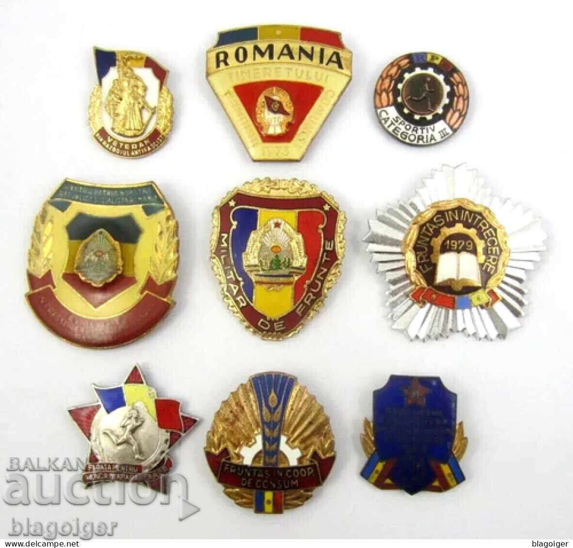Комунистическа Румъния-Румънски значки-Емайл