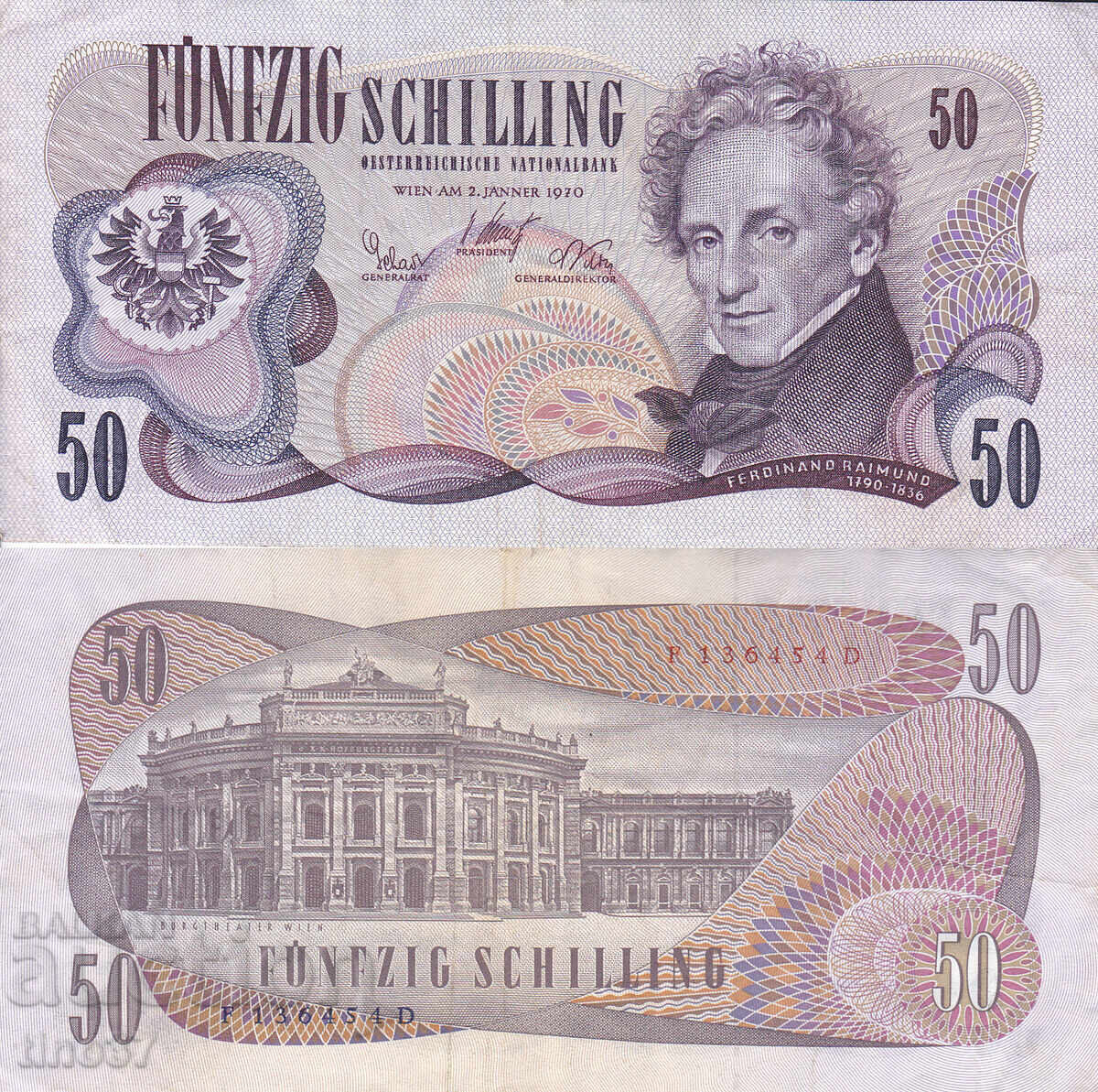 tino37 - AUSTRIA - 50 ȘILIN - 1970 - VF