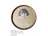 Rusă Marinova - Portret de copil, Pastel