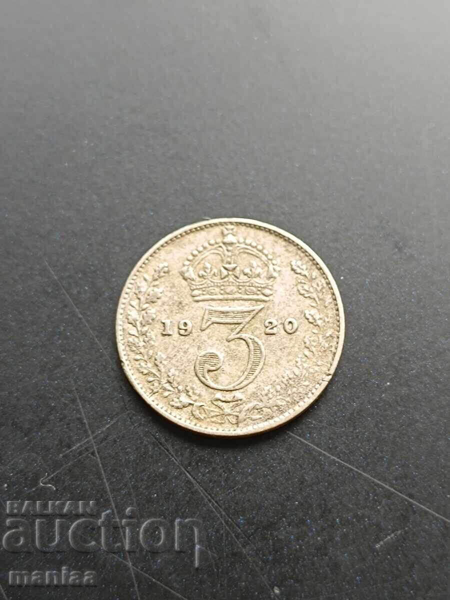 3 пенса 1920 г Сребро ! с цена € 8.50 | 16.62 лв. 3 пенса 1920 г Сребро ! с цена € 8.50 | 16.62 лв.
