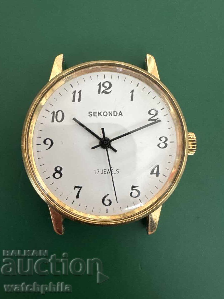 Ceas bărbătesc Sekonda placat cu aur. Funcțional Ceas bărbătesc Sekonda placat cu aur. Funcțional