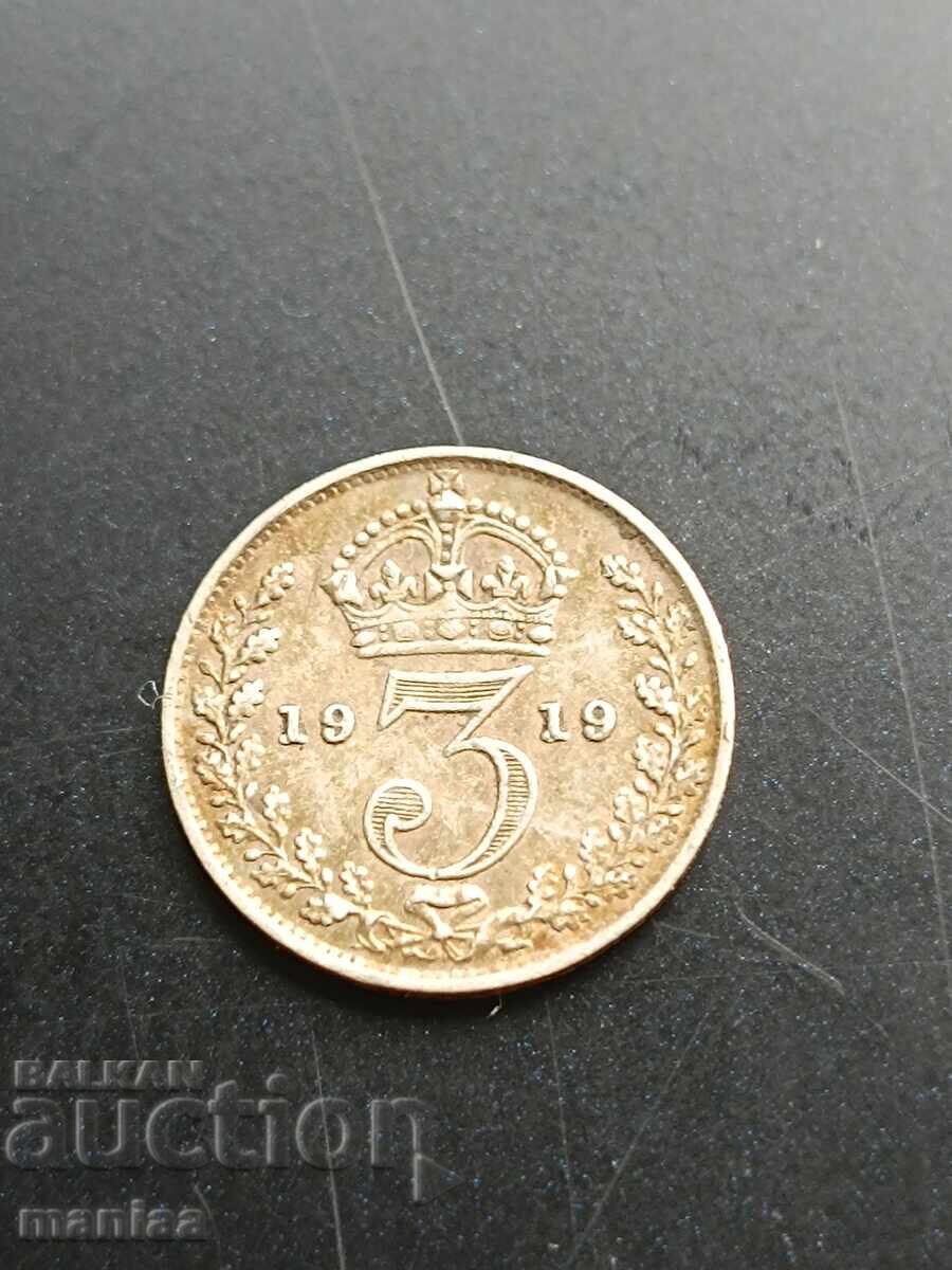 3 pence 1919 Argint! cu preț € 9.00 | 17.60 BGN