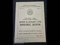Inter Bratislava - CSKA 1988 Program