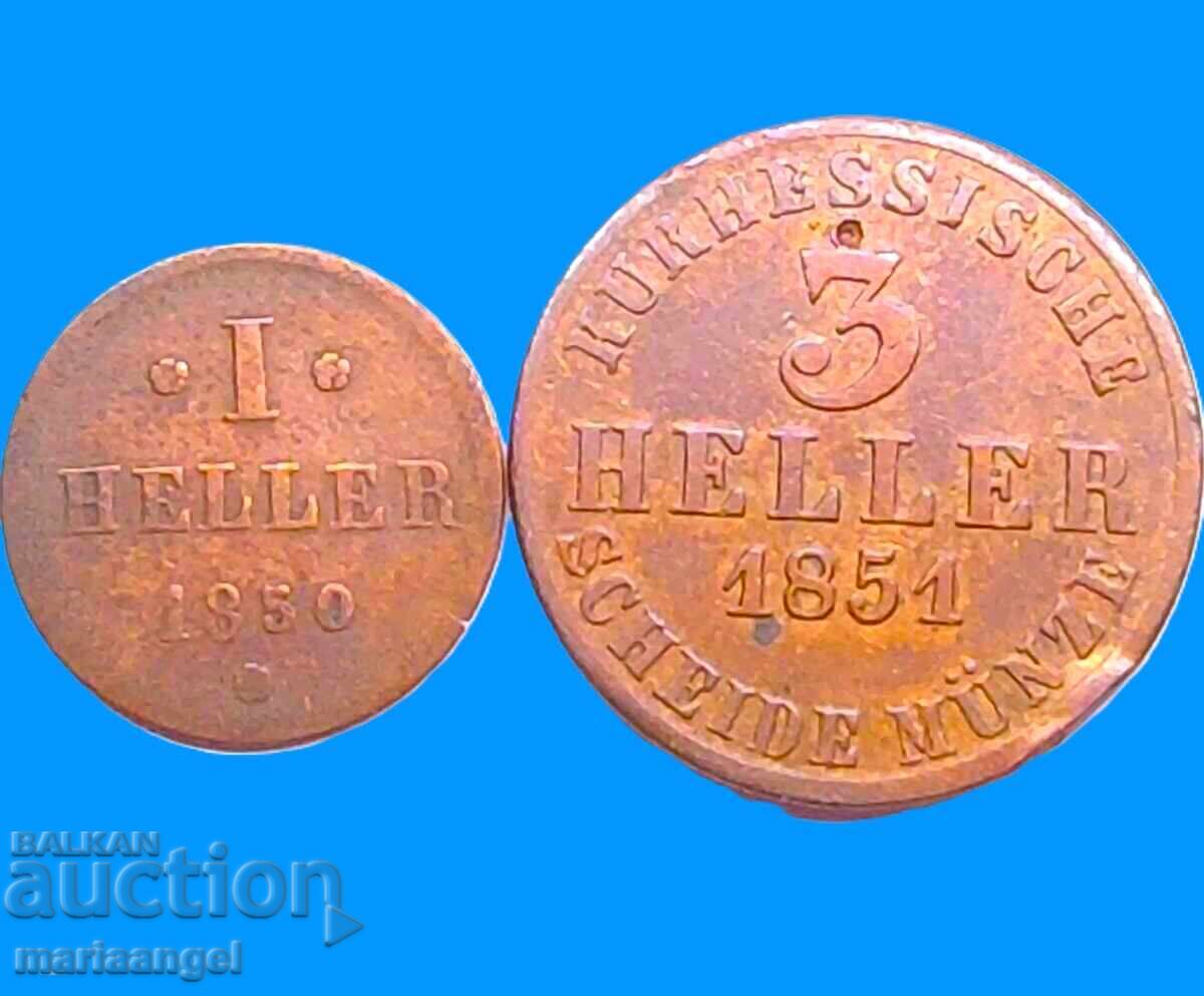 Delivery of 1/120 thaler 3 heller 1851 Hesse Germany - quite rare