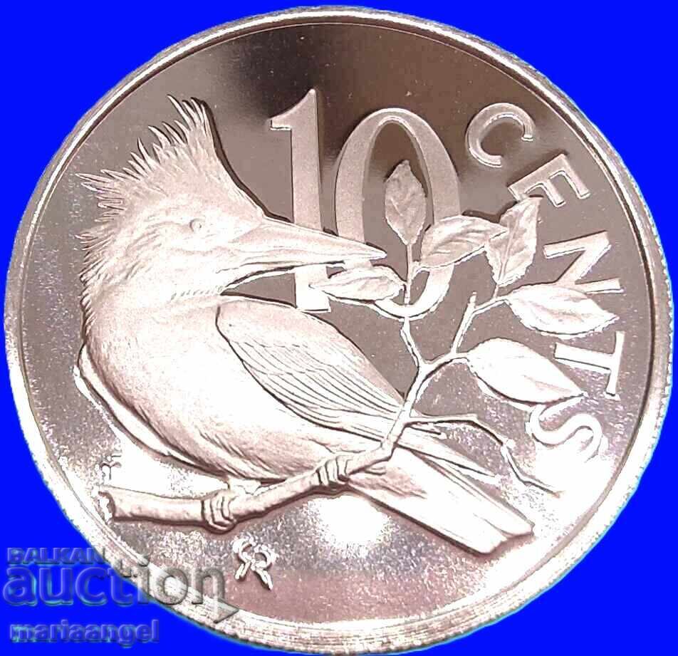 Аукцион 10 цента 1973 PROOF UNC Британски Вирджински о-ви