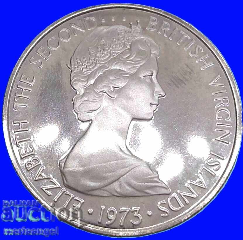 10 цента 1973 PROOF UNC Британски Вирджински о-ви - 6