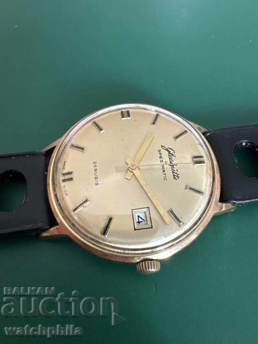Δημοπρασία Glashutte Spezimatic pozlaten mŭzhki chasovnik. Raboti. Ryadŭk