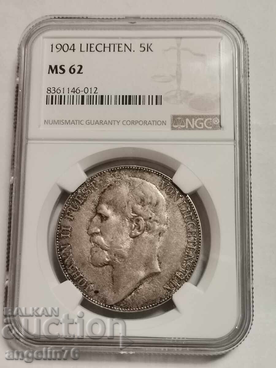 5 coroane 1904 Liechtenstein