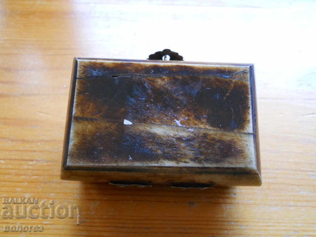 Livrarea Cutie antică din os de cămilă cu ornamente din bronz