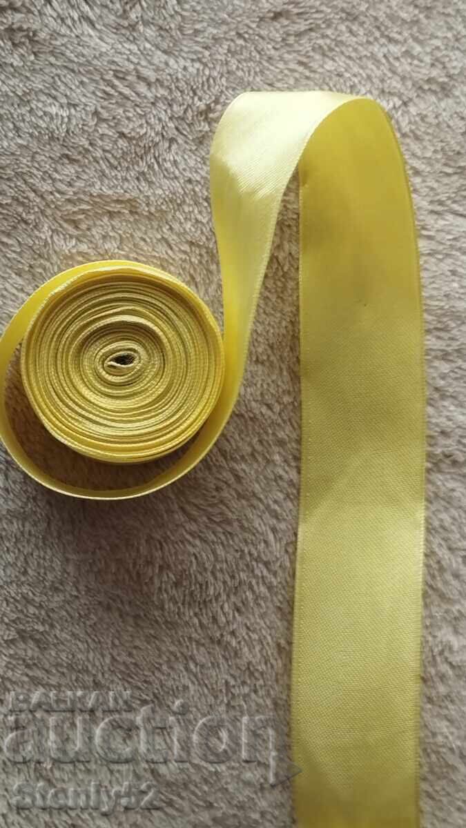 Galben șir, panglică 2,50 m/lățime 27 mm