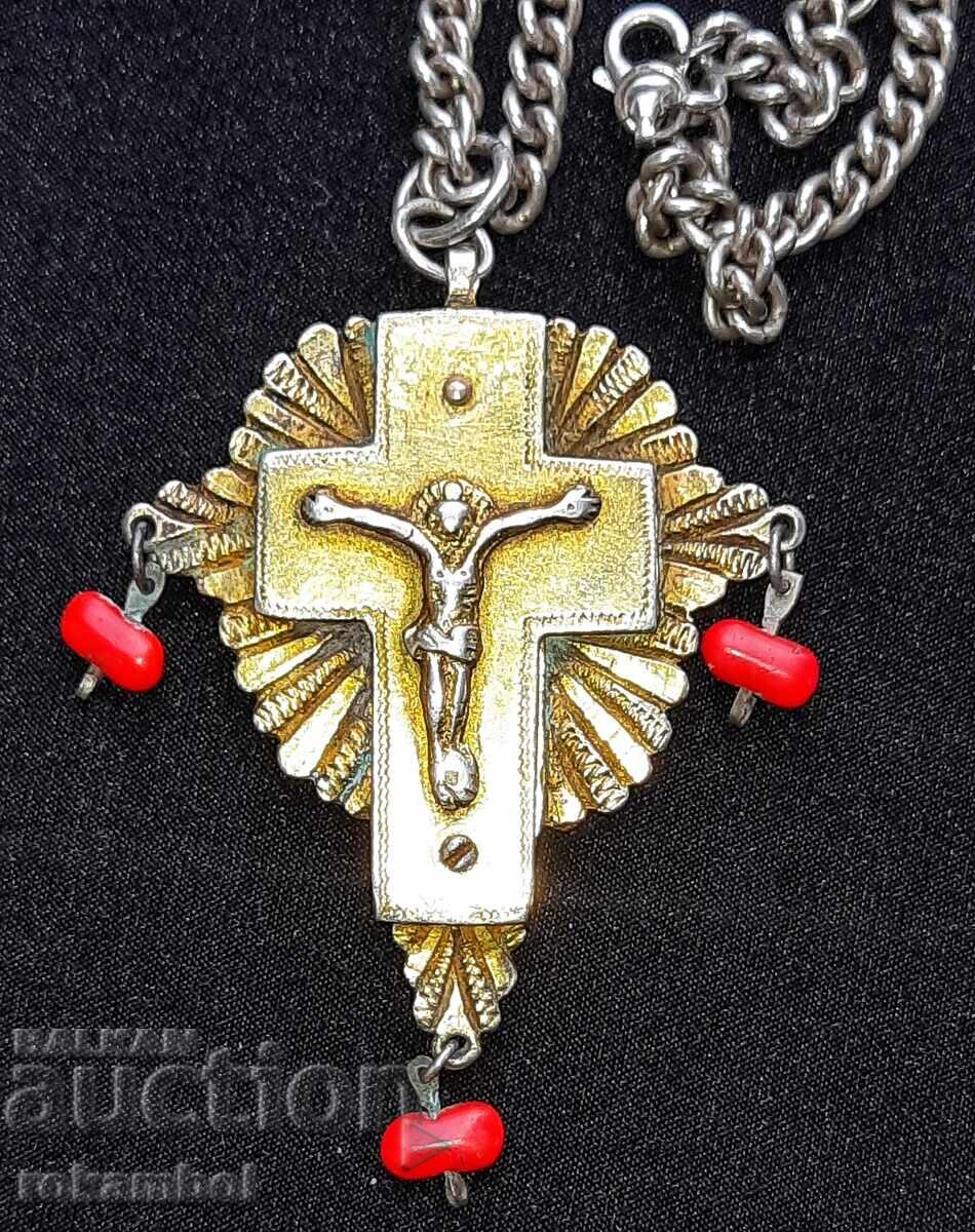 Αρχαίος επιχρυσωμένος ασημένιος σταυρός Εγκόλπιο, λειψανοθήκη - 5 Αρχαίος επιχρυσωμένος ασημένιος σταυρός Εγκόλπιο, λειψανοθήκη - 5