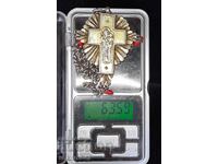 Αρχαίος επιχρυσωμένος ασημένιος σταυρός Εγκόλπιο, λειψανοθήκη